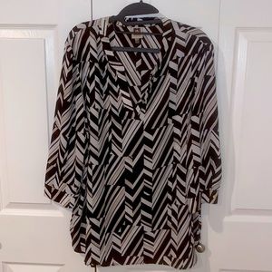 Silky Anne Klein tunic blouse